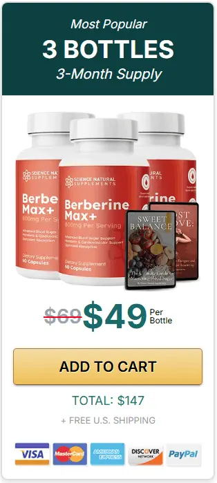 Buy Berberine Max+ 3 Bottle